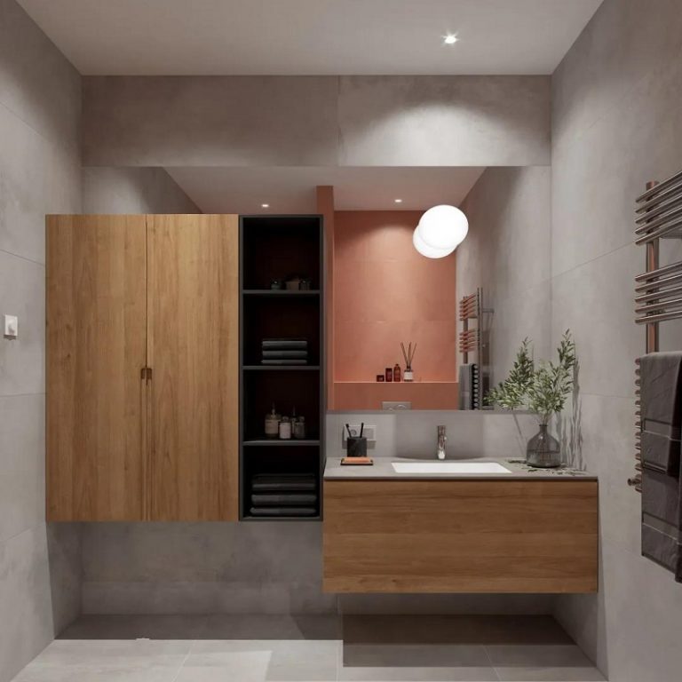 Wood Veneer Bathroom Wall Cabinet Bathroom Mirror Cabinets Bathroom ...